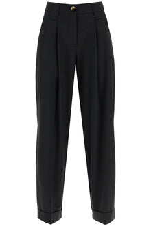  Ganni double pleat fluid trousers