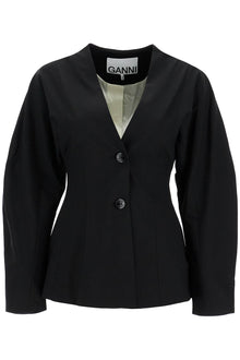  Ganni lightweight waisted jacket