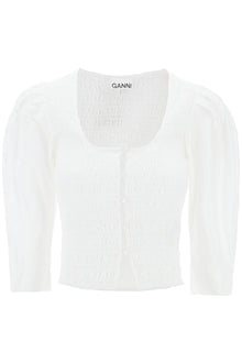  Ganni "poplin smock blouse