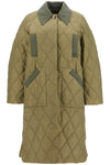 Ganni long quilted padded coat