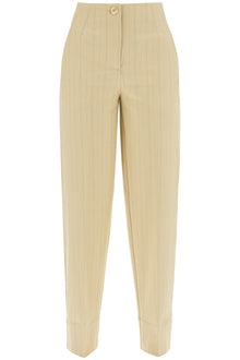  Ganni striped tapered trousers