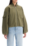 Ganni short oversized bomber jacket