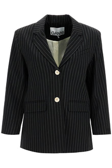  Ganni striped boxy blazer