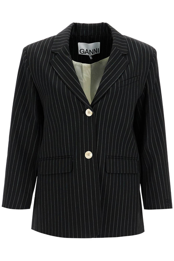 Ganni striped boxy blazer