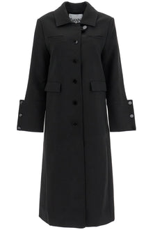  Ganni long single-breasted coat