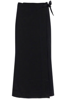  Ganni long wrap skirt with pockets