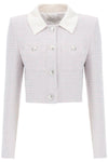 Alessandra Rich cropped jacket in tweed boucle'