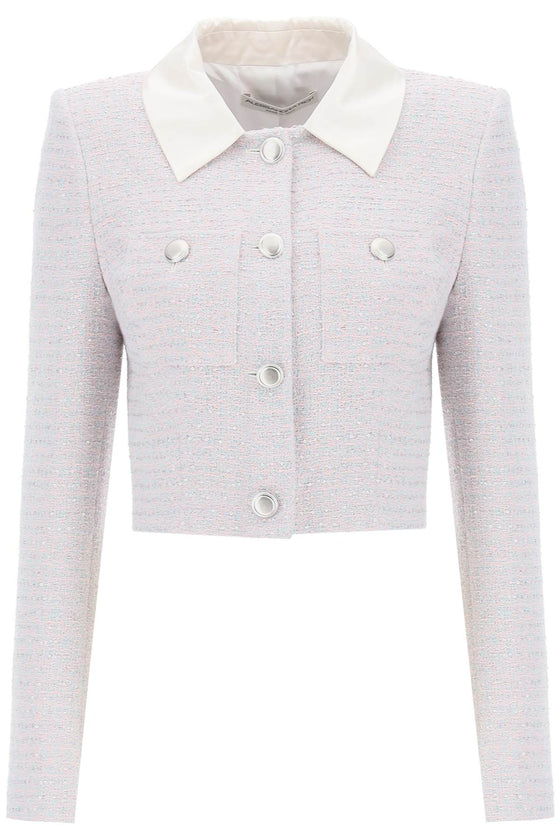 Alessandra Rich cropped jacket in tweed boucle'