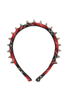  Alessandra Rich tartan headband with spike