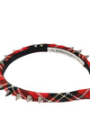 Alessandra Rich tartan headband with spike