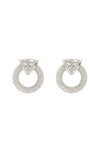 Alessandra Rich circle earrings with crystals