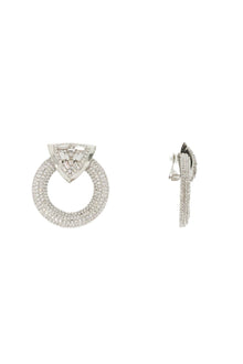  Alessandra Rich circle earrings with crystals