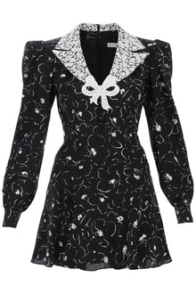  Alessandra Rich mini dress with lace collar