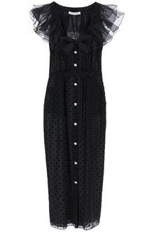  Alessandra Rich 'polka dot midi dress in ge