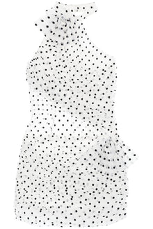  Alessandra Rich one-shoulder mini dress in polka