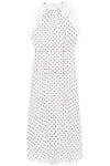 Alessandra Rich sleeveless maxi dress in polka