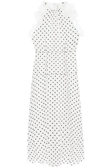  Alessandra Rich sleeveless maxi dress in polka