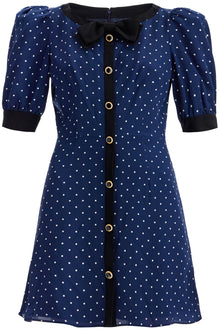  Alessandra Rich 'silk polka dot mini dress