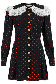  Alessandra Rich 'silk polka dot mini dress