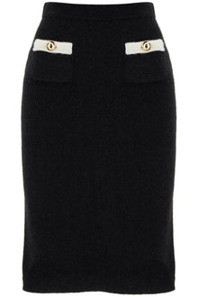  Alessandra Rich 'alpaca midi skirt