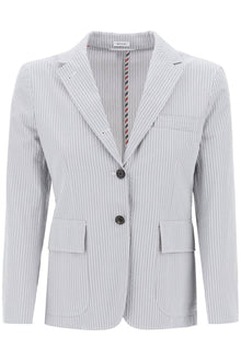  Thom Browne seersucker single-breasted jacket