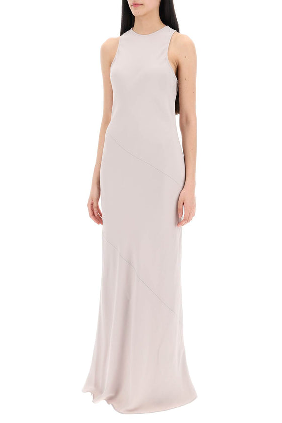 Ami Alexandre Matiussi maxi crepe dress with bias cuts