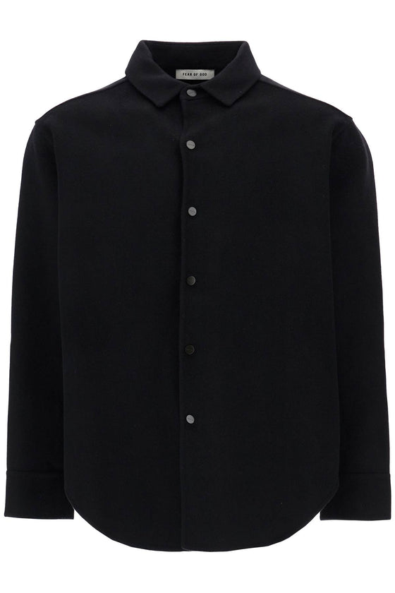 Fear Of God oversized virgin wool black shirt