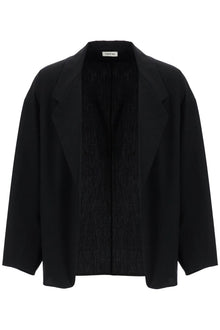  Fear Of God blazer in misto cotone e lana nero oversize con zip