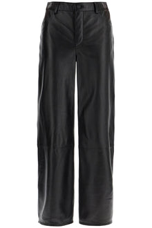  Loulou Studio high-waisted wide-leg black leather pants