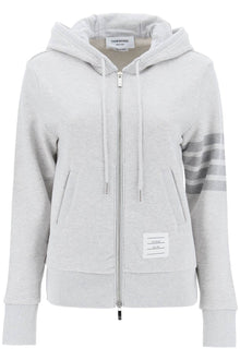  Thom Browne 4-bar hoodie with zipper and