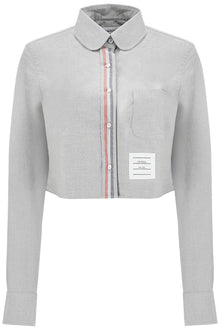  Thom Browne cropped flannel shirt for