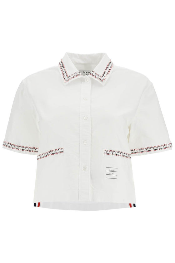 Thom Browne cropped oxford shirt for women