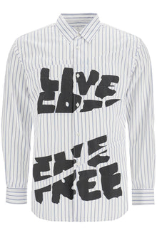  Comme Des Garcons Shirt 'live free printed shirt'