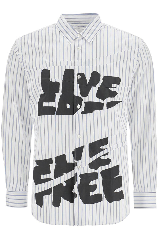 Comme Des Garcons Shirt 'live free printed shirt'