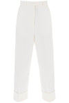 Thom Browne cropped wide leg jeans