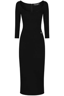  Dolce & Gabbana "mid-length viscose knit dress"