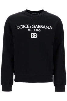  Dolce & Gabbana "round neck sweatshirt with dg embroidery and lettering