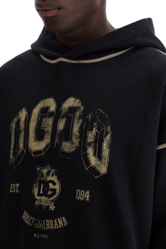 Dolce & Gabbana oversized hoodie with hood and logo print