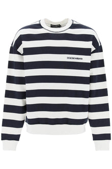  Dolce & Gabbana striped sweatshirt with embroidered logo