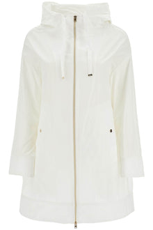  HERNO white waterproof 3/4 sleeve parka techn taffeta