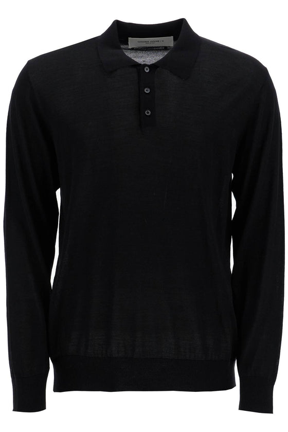 Golden Goose long-sleeved wool polo shirt