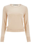 Golden Goose light beige merino wool women's crew neck sweater