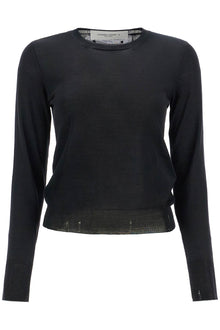  Golden Goose black merino wool sweater with golden applications for women