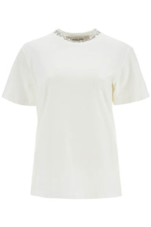  Golden Goose vintage white cotton t-shirt with rhinestone embroidery