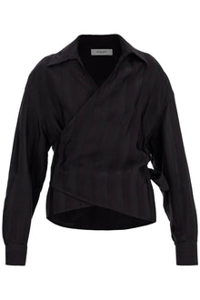  Golden Goose women's wrap shirt in night stripe viscose