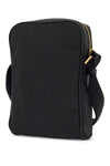 Tom Ford elegant black leather and polyester messenger bag with adjustable shoulder strap