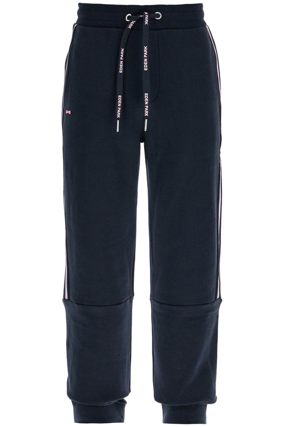 EDEN PARK contrast band joggers with eight