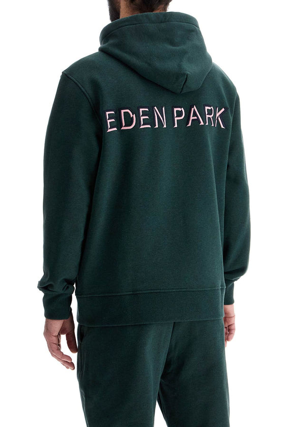 EDEN PARK dark green loose fit zip hoodie