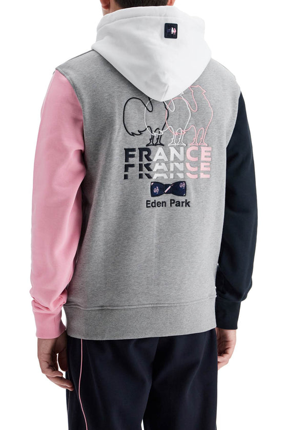 EDEN PARK hooded color block sweatshirt