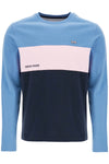 EDEN PARK light blue patterned long sleeve crew neck t-shirt cotton